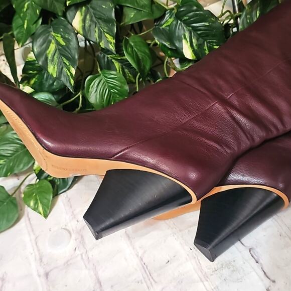 Vince Camuto Modesie Mahofaby Red Butter Calf Leather Boots 9 -See Measurements - Picture 7 of 15